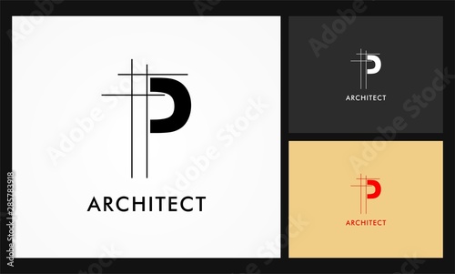 p architect vector logo