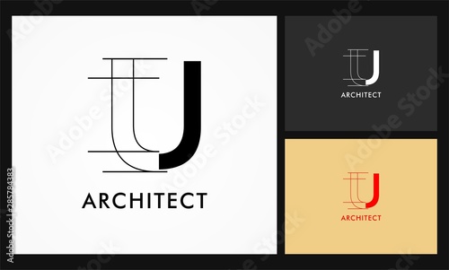 u architect vector logo