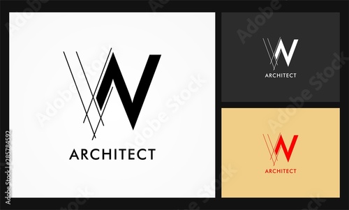 w architect vector logo