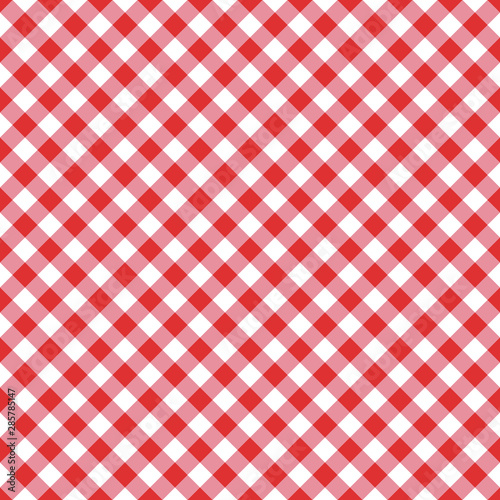 Vector seamless classic red table cloth texture with diagonal lines