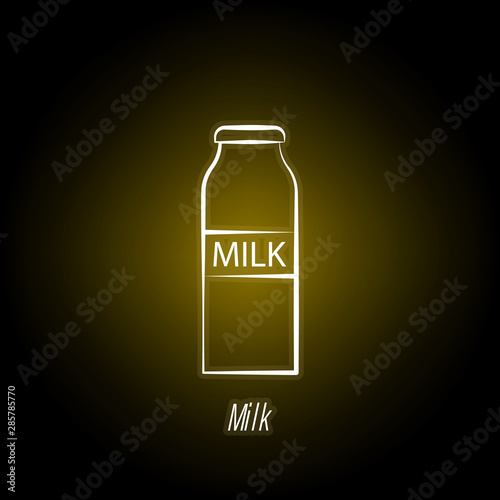 coffee milk hand draw neon icon. Element of coffee illustration icon. Signs and symbols can be used for web, logo, mobile app, UI, UX