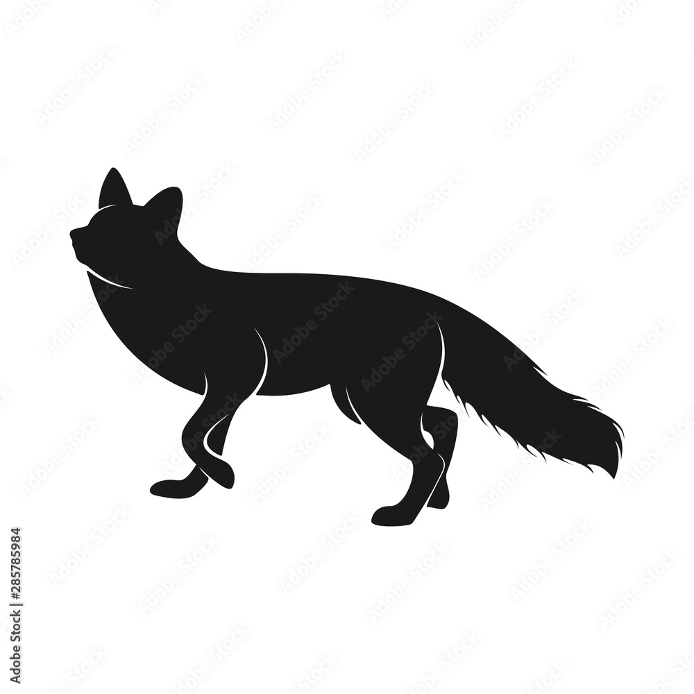 Fox Logo Vector. Animal Coyote Logo Design Template Illustration