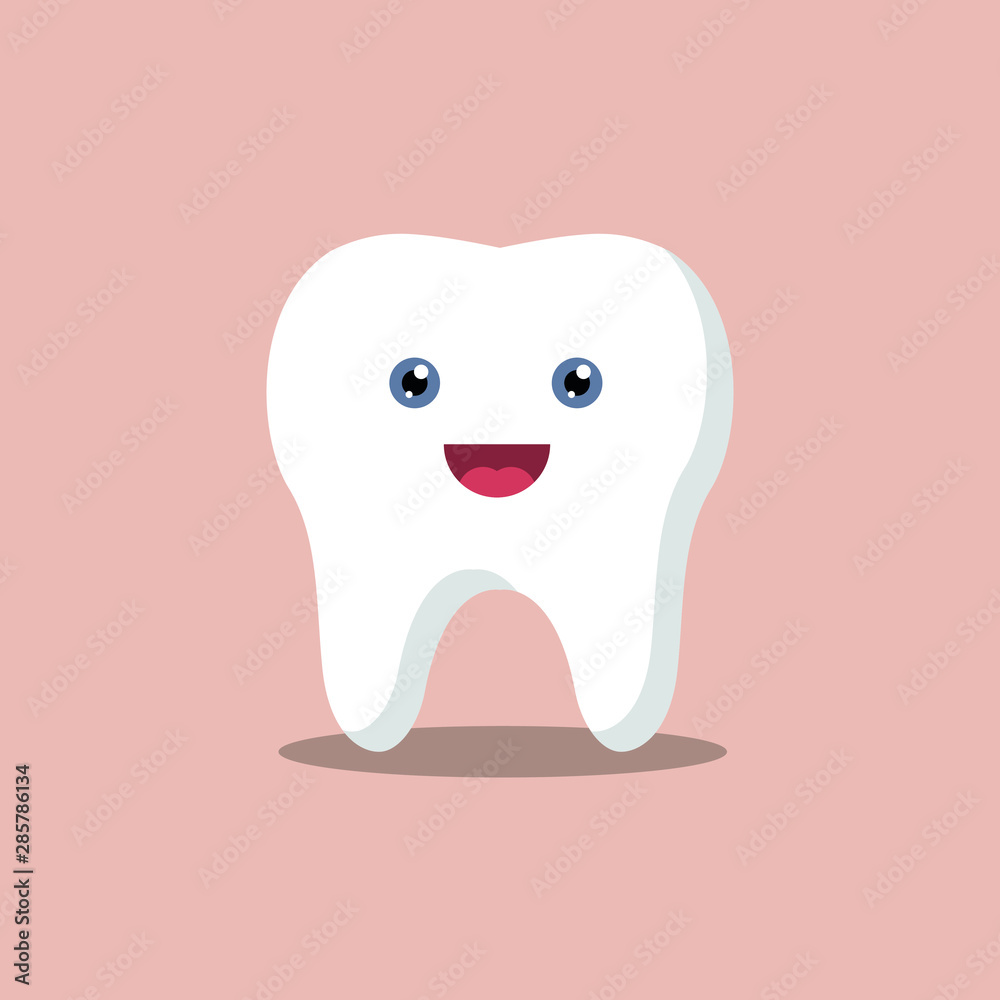 Smiling tooth vector illustration element Smiling tooth vector illustration element