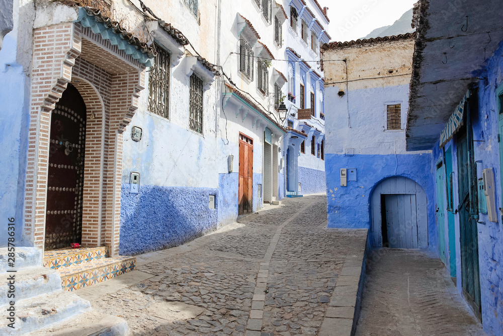 Streets of the Moroccan blue village