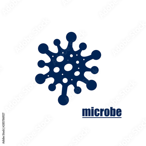 microbe, bacterium icon isolated on white
