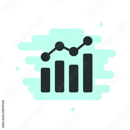 statistics vector icon, infographic chart symbol. Modern, simple flat vector illustration for web site or mobile app