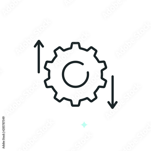 Operations line icon on white