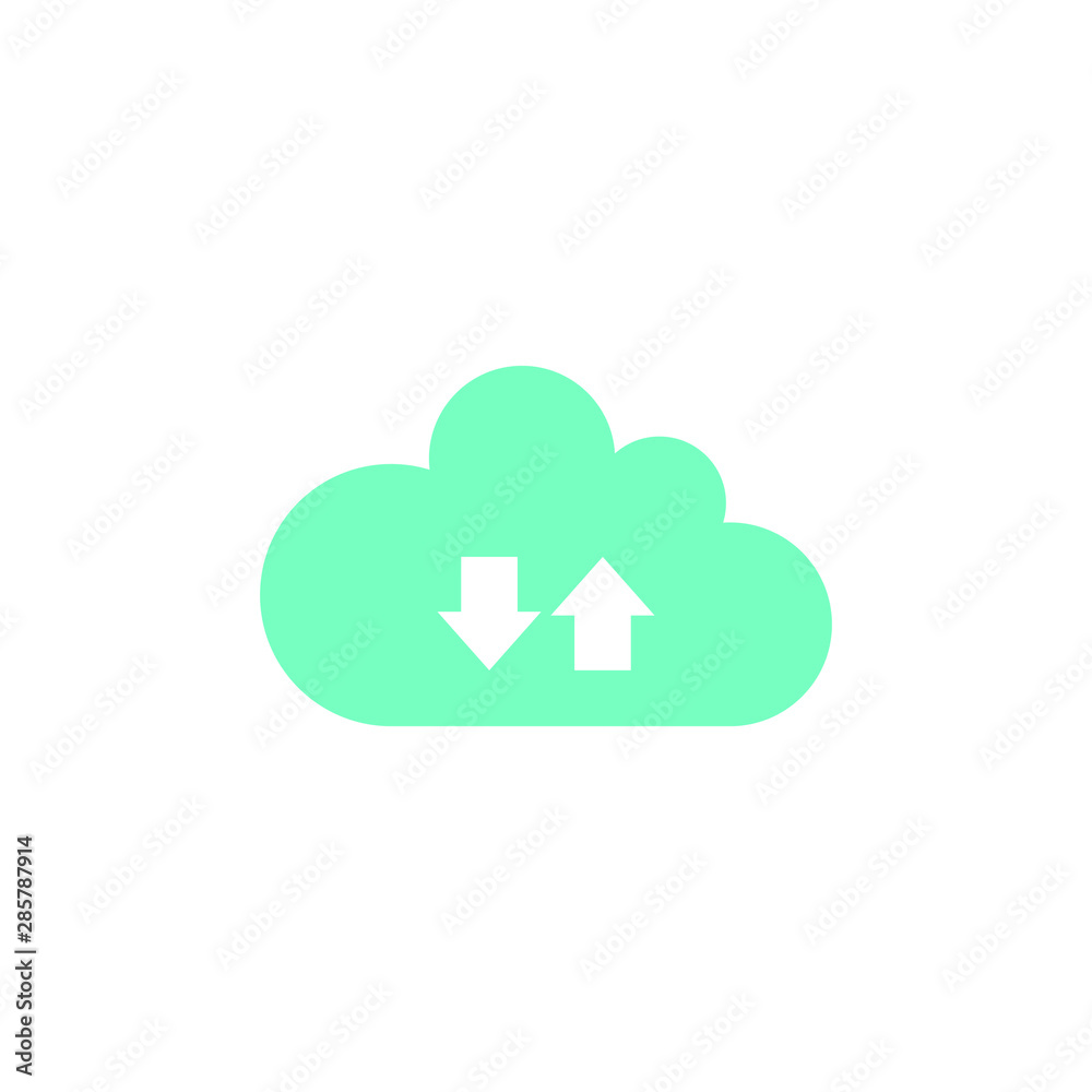 Cloud computing icon, vector icon Cloud computing icon, vector icon