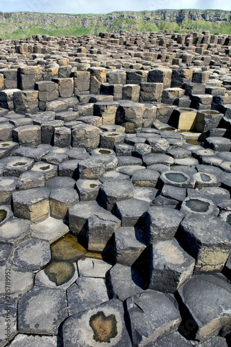 The Giant's Causeway located in County Antrim, Northern Ireland.