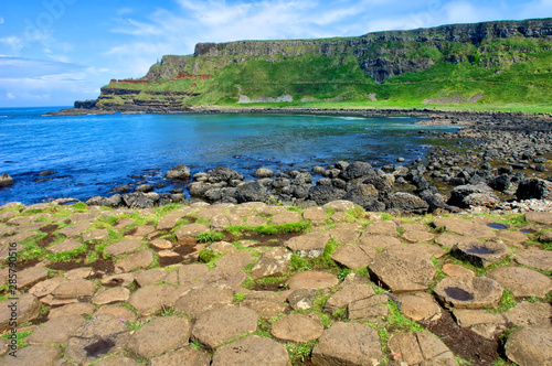 The Giant's Causeway located in County Antrim, Northern Ireland.