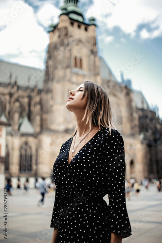 woman in old town of Prague, Czech Republic © Masson