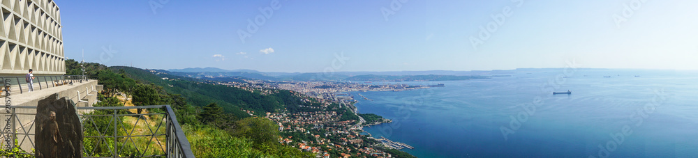 Panoramic view of trieste and adriatic sea