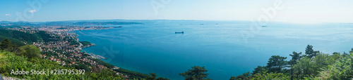Panoramic view of the trieste bay Italy