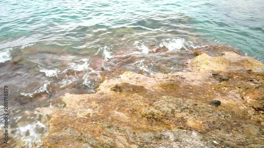 Sea waves and rock shore on Greek island Crete. Sea waves and rock shore on Greek island Crete.