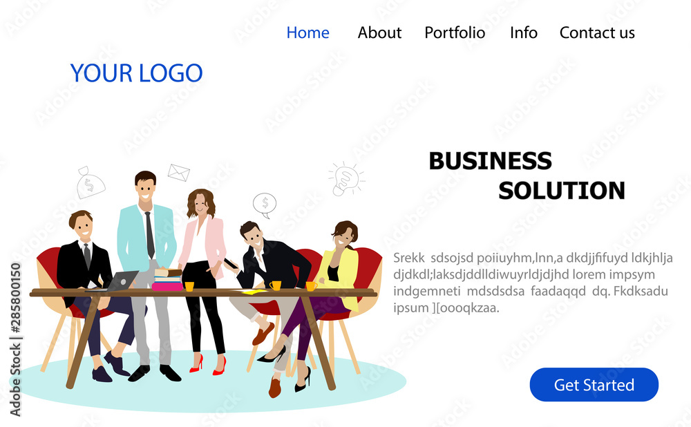 Business solution service landing page Business solution service landing page