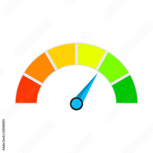 Bright indicator spectrum colored for interface credit score
