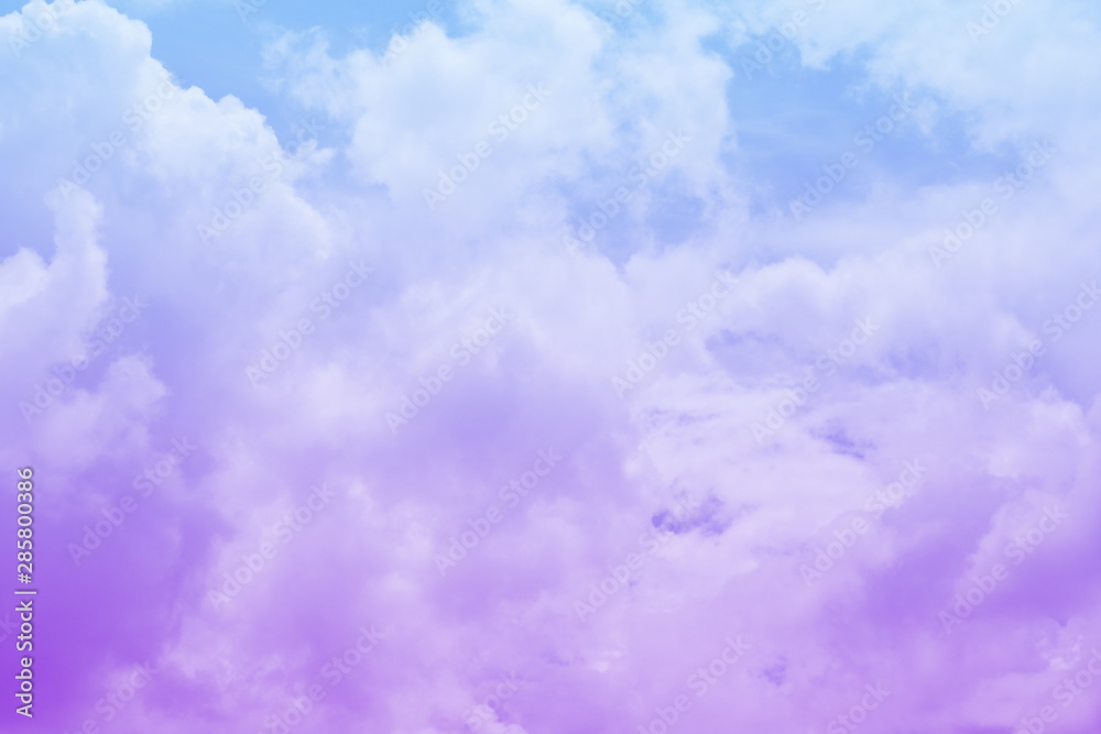 Fototapeta premium Purple and blue cloud and sky abstract background, pastel color