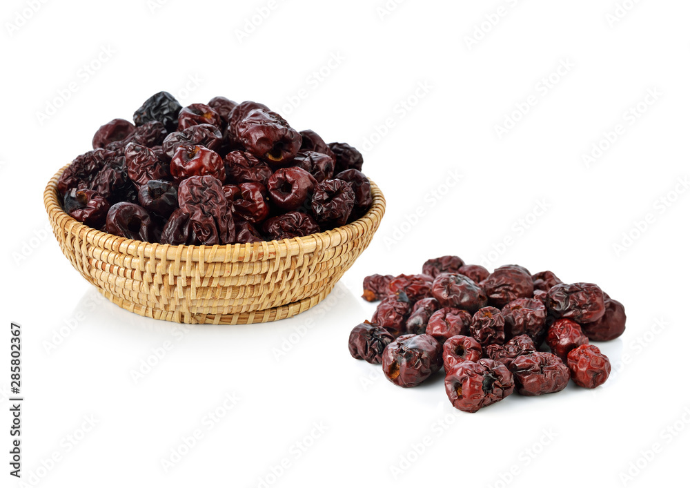Dried jujube fruits on white background Dried jujube fruits on white background