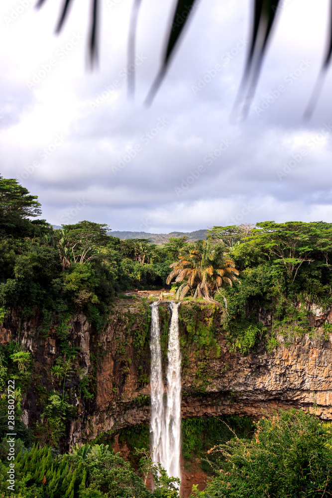 The scenic Alexandra Falls on the African island Mauritius