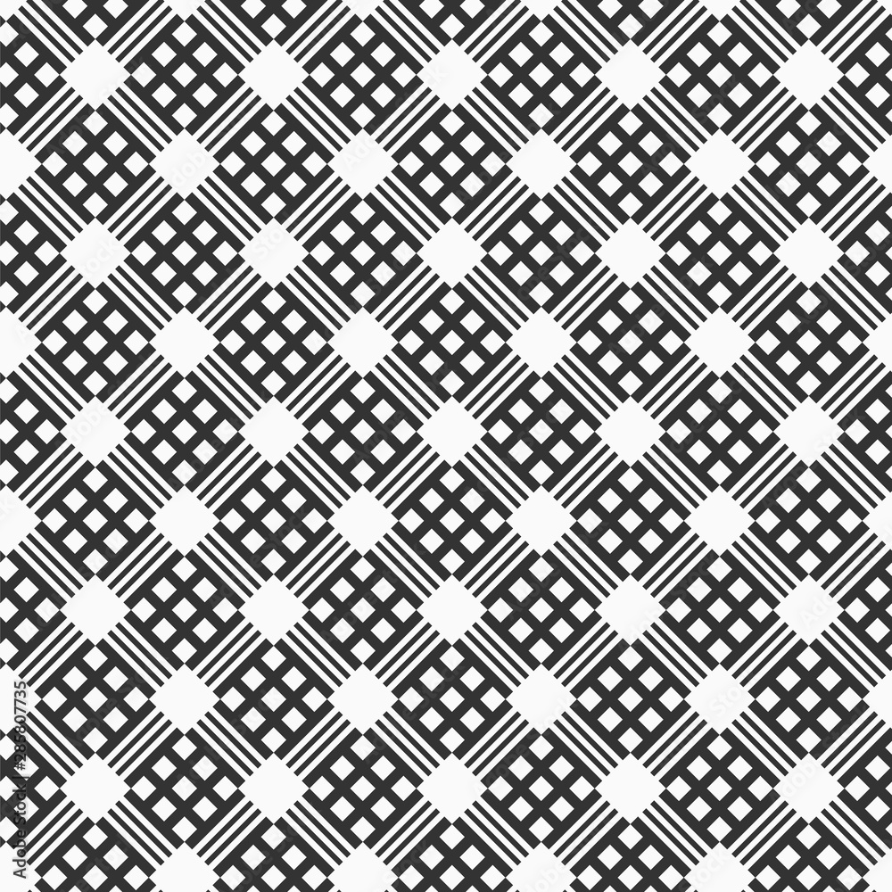 Abstract rhombuses seamless pattern. Vector monochrome background. Abstract rhombuses seamless pattern. Vector monochrome background.