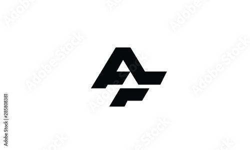 AF or FA or F and A abstract vector logo template