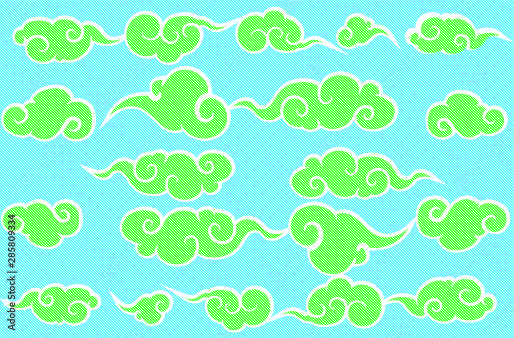 cloud pattern seamless fabric drawing cloud pattern seamless fabric drawing
