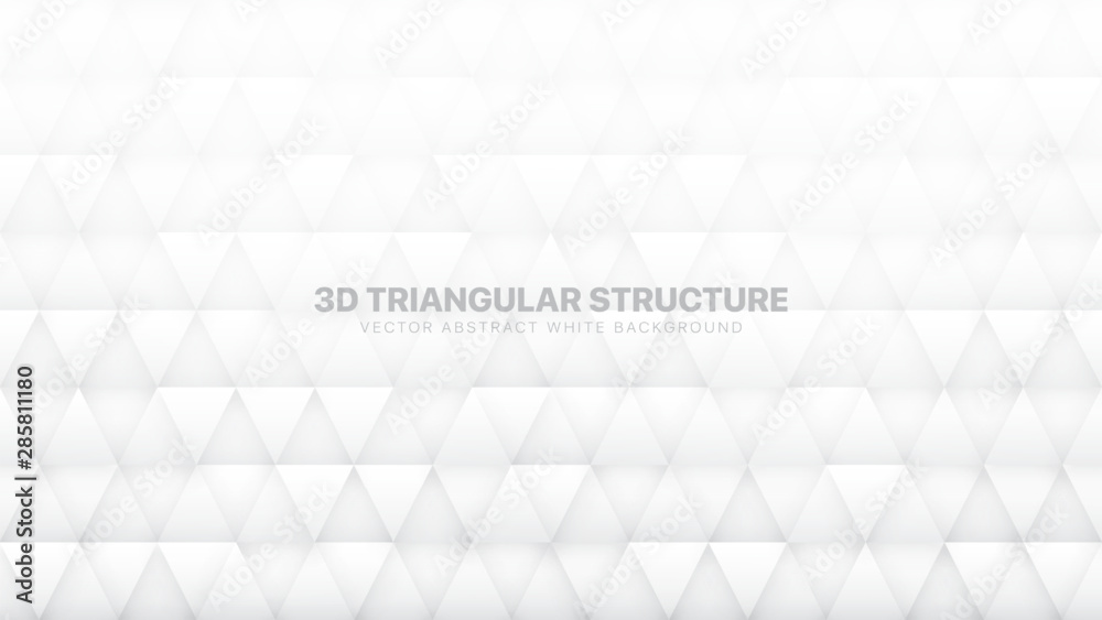 3D Vector Triangle Particles Technological White Abstract Background ...