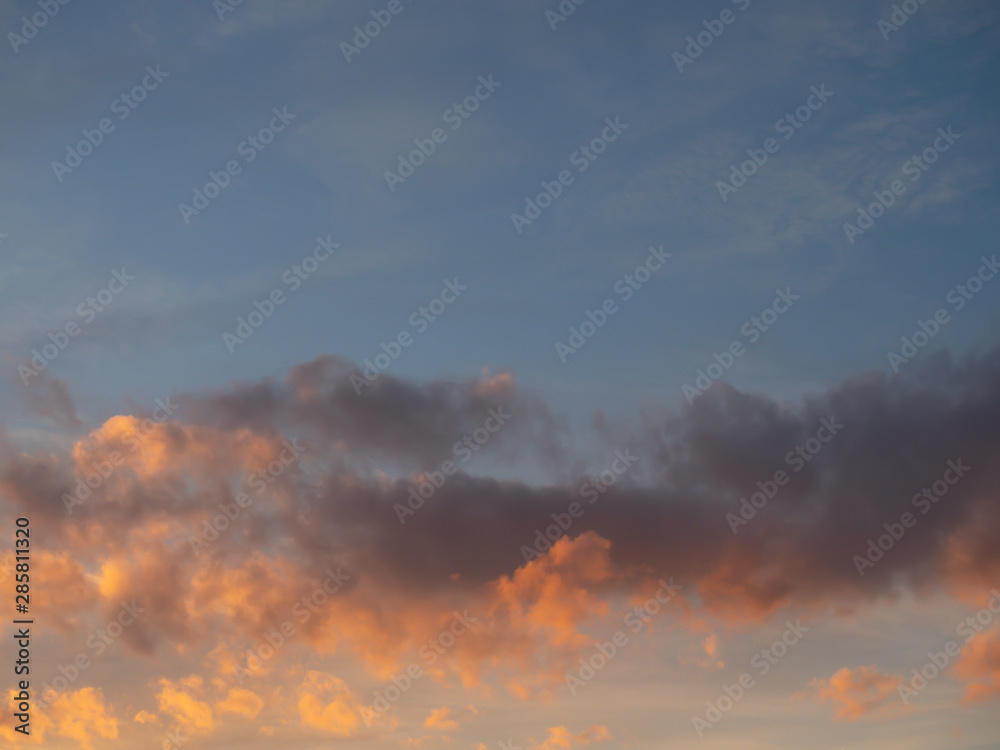 Blue sky when dawn, texture background.