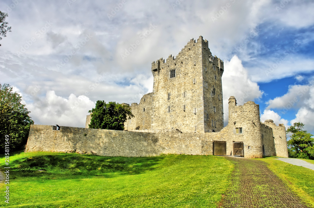 Ross Castle  -  a 15th-century tower house  on the edge of Lough Leane, in Killarney 