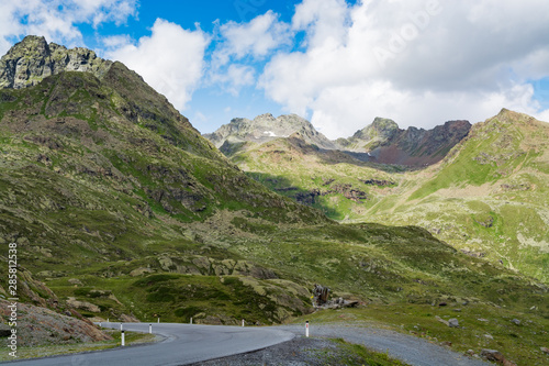 The Kaunertal Valley Glacier Road (Austrian Alps) near the peak of the Kaunertal glacier photo