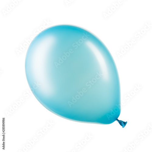 Single blue helium balloon, element of decorations
