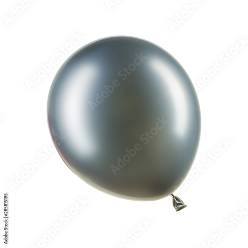 Single chrome silver helium balloon, element of decorations