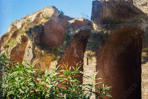 Ruins of the Flavian Amphitheater in Pozzuoli. Is the third largest Roman amphitheater in Italy.