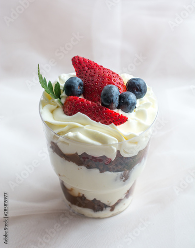 dessert with fresh berries