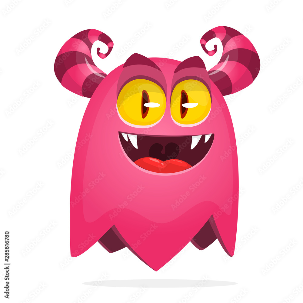 Funny cartoon monster. Vector Halloween illustration Funny cartoon monster. Vector Halloween illustration
