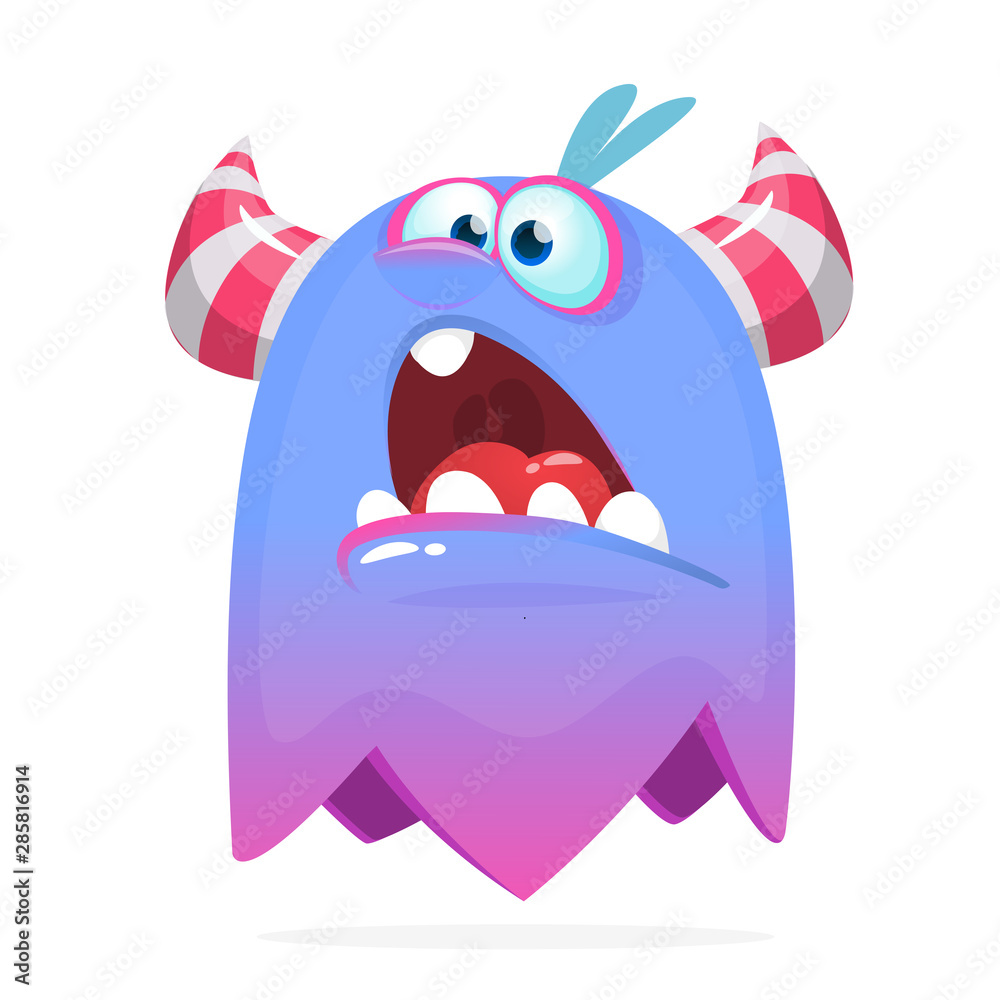 Funny cartoon monster. Vector Halloween illustration Funny cartoon monster. Vector Halloween illustration