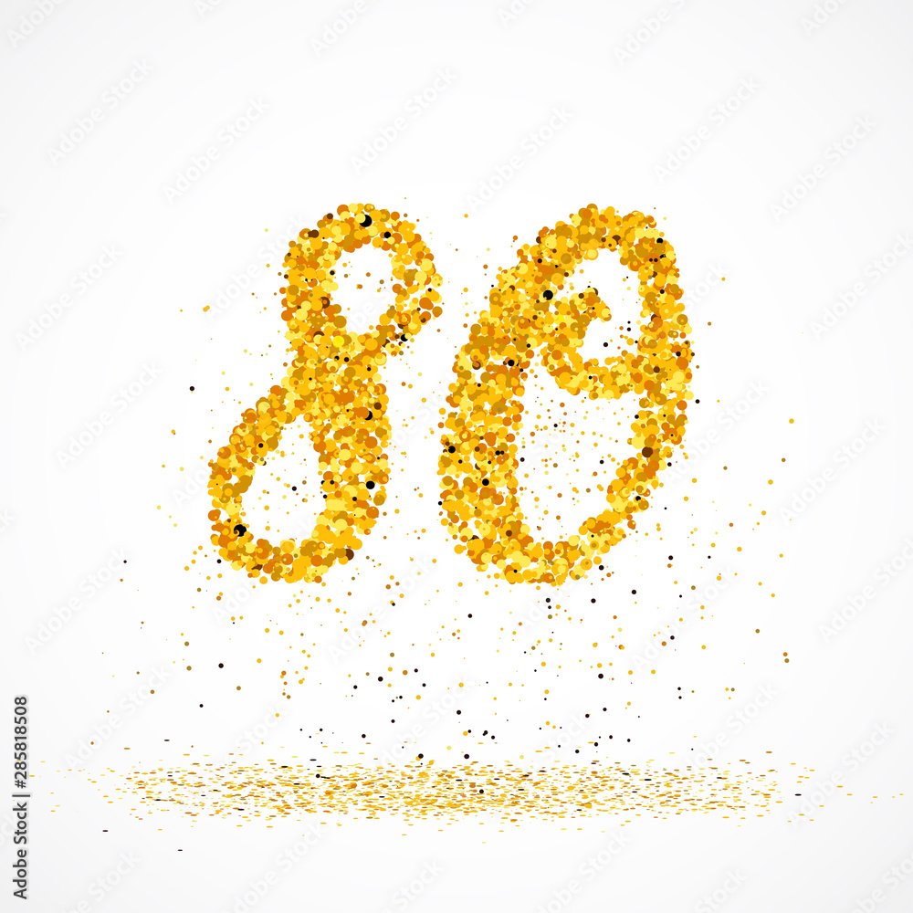 80 made with little glitter gold circles 80 made with little glitter gold circles