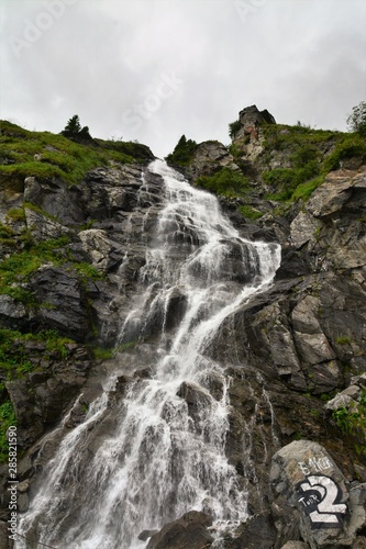 Capra waterfall from the Fagaras mountains