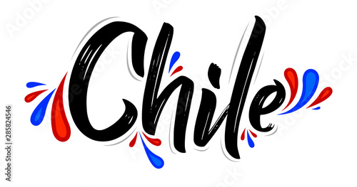 Chile Patriotic Banner design Chilean flag colors vector illustration