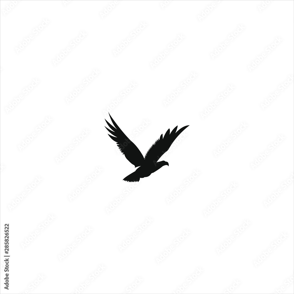 Fototapeta premium Black Eagle logo design silhouette