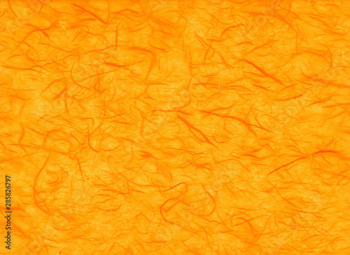 orange color hand made japanese traditional paper "washi"