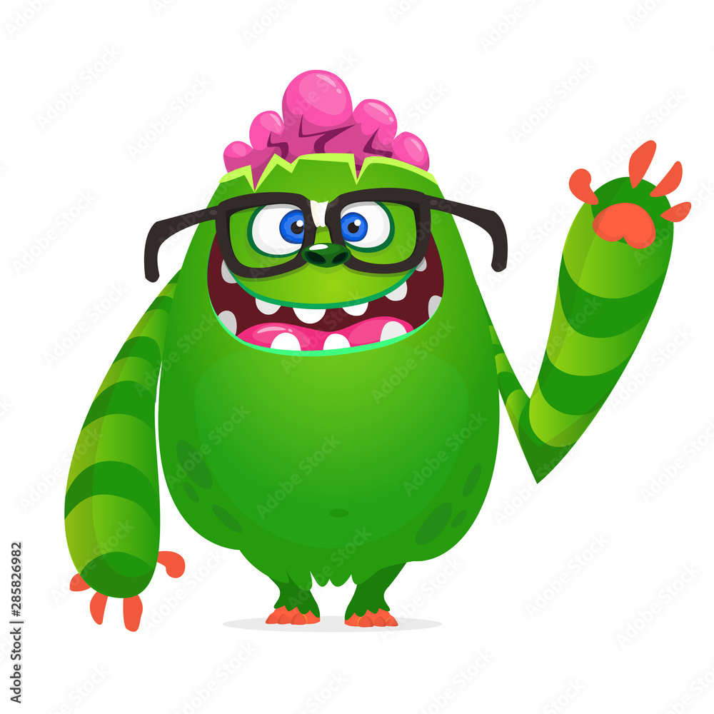 Funny cartoon monster. Vector illustration Funny cartoon monster. Vector illustration