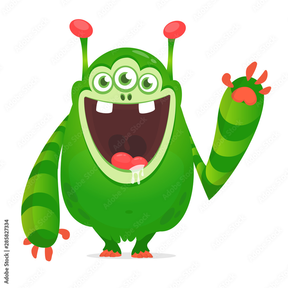 Fototapeta premium Funny cartoon monster. Vector illustration