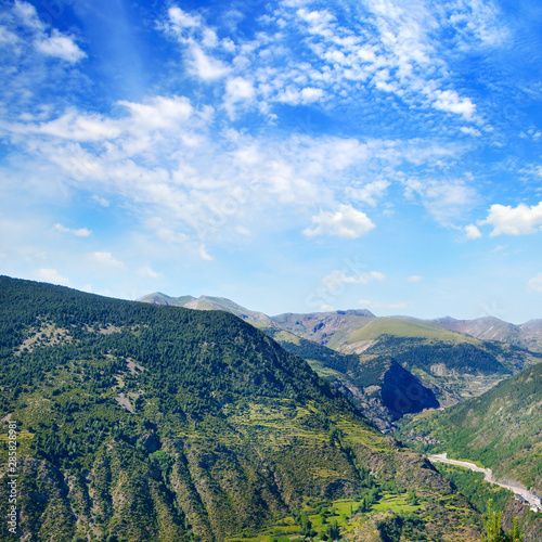 Beautiful mountain landscape and sky.