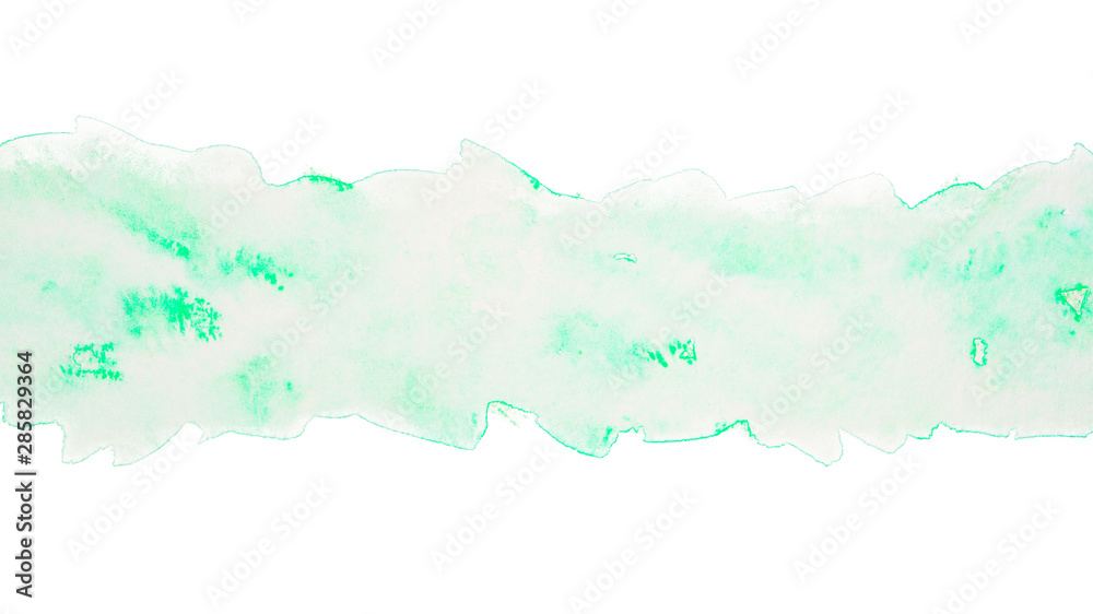 watercolor texture strip light green with spots for design