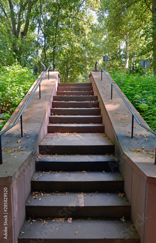 treppe zur schwefelquelle im kurpark bad-weilbach photo