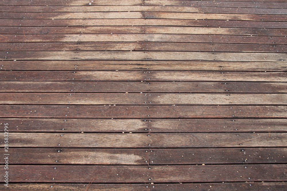 Obraz premium Detail on the old wooden bridge