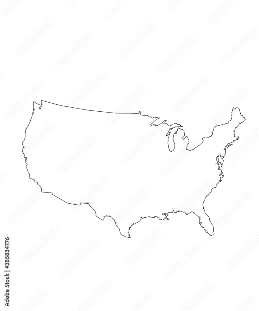 map of united states of America
