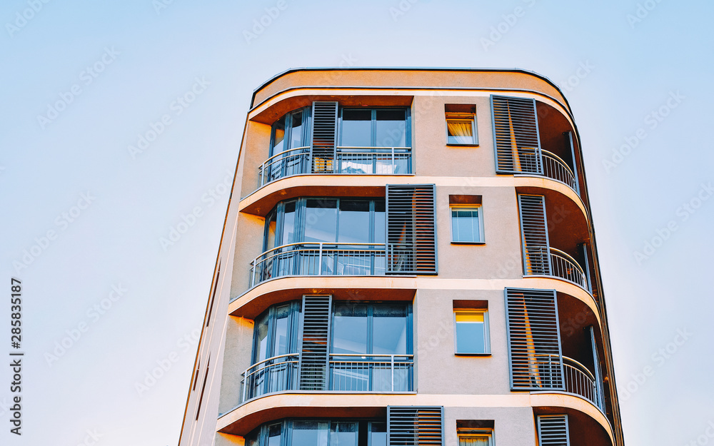 EU Modern Apartment house home residential building complex real estate