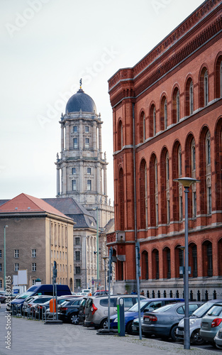 Canvas Print Cityscape with Altes Stadthaus and Rotes Rathaus in Berlin